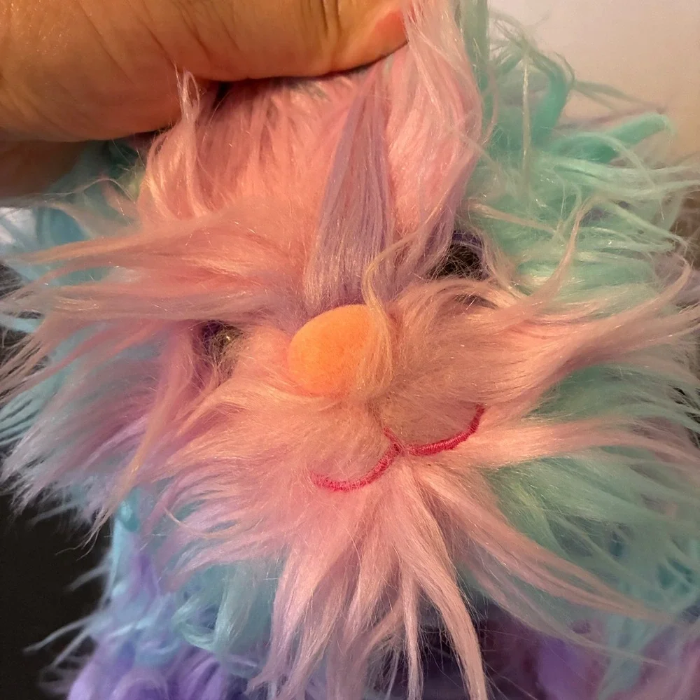 Build a Bear Pastel Fuzzy Bunny Multicolor Plush Toy Stuffed Animal 2019 Rainbow